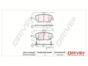 Placute frana HONDA CIVIC VIII limuzina (FD, FA) 1.8 (FD1, FD7, FA1) benzina 140 cai DRIVE DP1010.10.0028