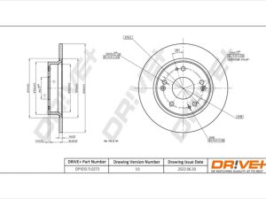 Disc frana HONDA CIVIC IX limuzina (FB) 1.8 (FB2) benzina 141 cai DRIVE DP1010.11.0273