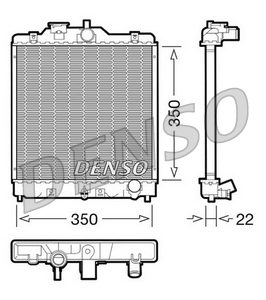 Radiator racire motor HONDA CIVIC VII Hatchback (EU, EP, EV) 1.4 i (EP1, EU7) benzina 75 cai DENSO DRM40003