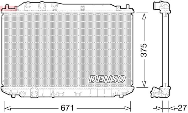 Radiator racire motor HONDA CIVIC VIII Hatchback (FN, FK) 1.8 (FN1, FK2) benzina 140 cai DENSO DRM40029