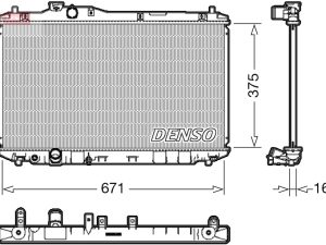 Radiator racire motor HONDA CIVIC IX Tourer (FK) 1.8 i-VTEC (FK2) benzina 141 cai DENSO DRM40037