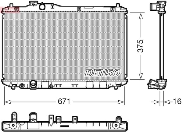Radiator racire motor HONDA CIVIC IX Tourer (FK) 1.8 i-VTEC (FK2) benzina 141 cai DENSO DRM40037
