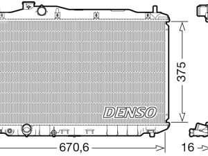 Radiator racire motor HONDA CIVIC VIII Hatchback (FN, FK) 1.8 (FN1, FK2) benzina 140 cai DENSO DRM40105