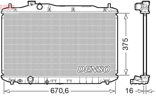 Radiator racire motor HONDA CIVIC VIII Hatchback (FN, FK) 1.8 (FN1, FK2) benzina 140 cai DENSO DRM40105