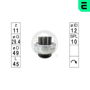 Cuplaj unisens demaror HONDA CIVIC VIII Hatchback (FN, FK) 2.2 CTDi (FK3) diesel 140 cai ERA ZN1812