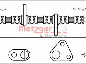 Furtun frana HONDA CIVIC IV Hatchback (EC, ED, EE, EF) 1.3 (EC8) benzina 75 cai METZGER 4113500