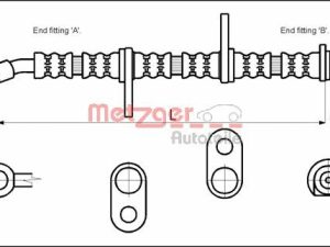 Furtun frana HONDA CIVIC IV limuzina (ED, EF) 1.6 i 16V (ED4) benzina 109 cai METZGER 4113605
