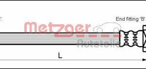Furtun frana HONDA CIVIC IV Hatchback (EC, ED, EE, EF) 1.3 (EC8) benzina 75 cai METZGER 4113506