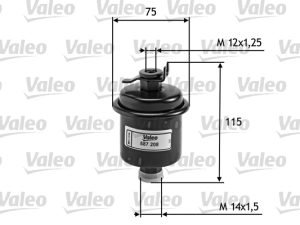Filtru combustibil HONDA CIVIC VI Fastback (MA, MB) 1.4 i (MA8, MB2) benzina 75 cai VALEO 587208