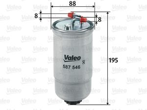 Filtru combustibil HONDA CIVIC VII Hatchback (EU, EP, EV) 1.7 CTDi (EP4, EU9) diesel 100 cai VALEO 587546