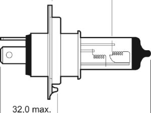Bec far faza lunga HONDA CIVIC II combi (WC) 1300 (AWC) benzina 60 cai VALEO 032007