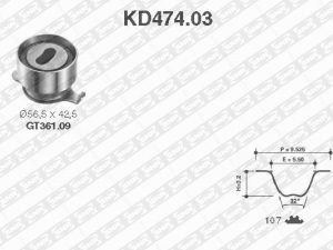 Kit distributie HONDA CIVIC IV limuzina (ED, EF) 1.6 16V 4x4 benzina 107 cai SNR KD474.03