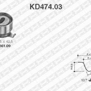 Kit distributie HONDA CIVIC IV limuzina (ED, EF) 1.6 16V 4x4 benzina 107 cai SNR KD474.03