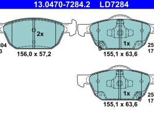 Placute frana HONDA CIVIC IX (FK) 1.4 i-VTEC (FK1) benzina 99 cai ATE 13.0470-7284.2