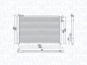 Condensator climatizare HONDA CIVIC VII Hatchback (EU, EP, EV) 1.7 CTDi (EP4, EU9) diesel 100 cai MAGNETI MARELLI 350203937000