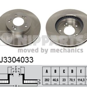 Disc frana HONDA HR-V (GH_) 1.6 16V (GH1, GH3) benzina 105 cai NIPPARTS J3304033