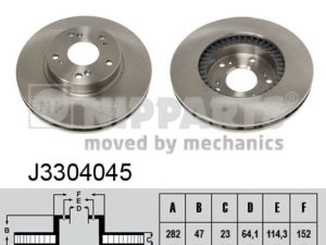 Disc frana HONDA CIVIC VIII Hatchback (FN, FK) 1.4 (FK1) benzina 83 cai NIPPARTS J3304045