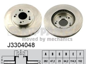 Disc frana HONDA CIVIC VIII Hatchback (FN, FK) 1.4 (FK1) benzina 83 cai NIPPARTS J3304048