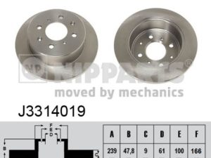 Disc frana HONDA NSX I Cabriolet (NA) 3.0 24V Vtec (NA1) benzina 274 cai NIPPARTS J3314019