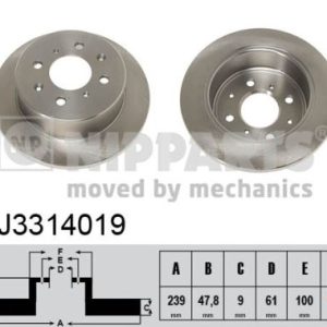 Disc frana HONDA NSX I Cabriolet (NA) 3.0 24V Vtec (NA1) benzina 274 cai NIPPARTS J3314019