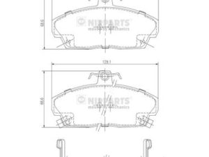 Placute frana HONDA CIVIC VI Hatchback (EJ, EK) 1.4 i (EJ9) benzina 75 cai NIPPARTS J3604031