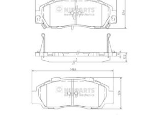 Placute frana HONDA HR-V (GH_) 1.6 16V (GH1, GH3) benzina 105 cai NIPPARTS J3604032