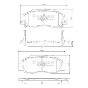 Placute frana HONDA NSX I Cabriolet (NA) 3.0 24V Vtec (NA1) benzina 274 cai NIPPARTS J3604032
