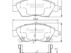 Placute frana HONDA CIVIC V limuzina (EG, EH) 1.3 (EG7) benzina 75 cai NIPPARTS J3604033