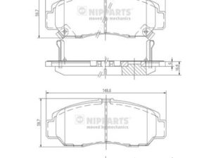 Placute frana HONDA CIVIC VII Hatchback (EU, EP, EV) 1.4 iS (EP1, EU5, EU7) benzina 90 cai NIPPARTS J3604051