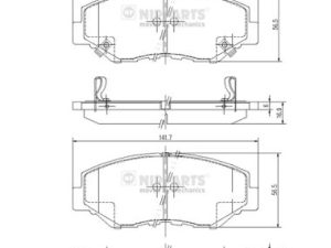 Placute frana HONDA CIVIC X limuzina (FC_) 1.5 (FC1) benzina 177 cai NIPPARTS J3604061