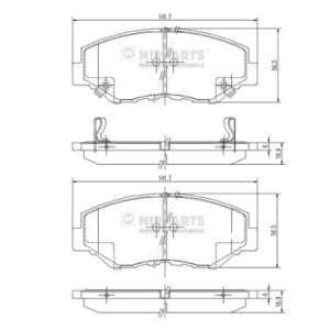 Placute frana HONDA CIVIC X limuzina (FC_) 1.5 (FC1) benzina 177 cai NIPPARTS J3604061