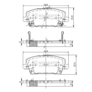 Placute frana HONDA CIVIC VIII Hatchback (FN, FK) 1.4 (FK1) benzina 83 cai NIPPARTS J3604065
