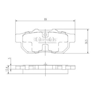 Placute frana HONDA CIVIC IV Hatchback (EC, ED, EE, EF) 1.3 16V Cat (EC8) benzina 75 cai NIPPARTS J3614007