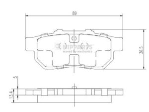 Placute frana HONDA CIVIC VI Hatchback (EJ, EK) 1.5 benzina 90 cai NIPPARTS J3614007