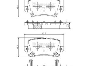 Placute frana HONDA CIVIC IX (FK) 1.4 i-VTEC (FK1) benzina 99 cai NIPPARTS J3614018