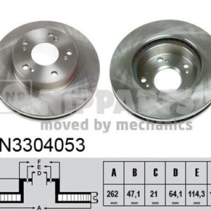 Disc frana HONDA CIVIC VIII limuzina (FD, FA) 1.3 IMA (FA3, FD3) benzina/elector 95 cai NIPPARTS N3304053