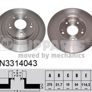 Disc frana HONDA CIVIC IX Tourer (FK) 1.6 i-DTEC (FK3) diesel 120 cai NIPPARTS N3314043