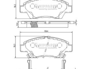 Placute frana HONDA CR-Z (ZF) 1.5 IMA (ZF1) benzina/elector 124 cai NIPPARTS N3604068