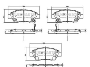 Placute frana HONDA CIVIC VIII limuzina (FD, FA) 1.3 IMA (FA3, FD3) benzina/elector 95 cai NIPPARTS N3604071