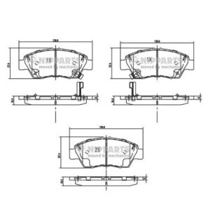 Placute frana HONDA CIVIC VIII limuzina (FD, FA) 1.3 IMA (FA3, FD3) benzina/elector 95 cai NIPPARTS N3604071