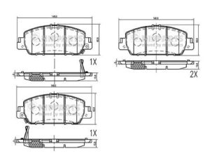 Placute frana HONDA HR-V (RU) 1.5 (RU1) benzina 130 cai NIPPARTS N3604074