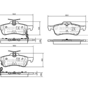 Placute frana HONDA CIVIC IX Tourer (FK) 1.6 i-DTEC (FK3) diesel 120 cai NIPPARTS N3614022