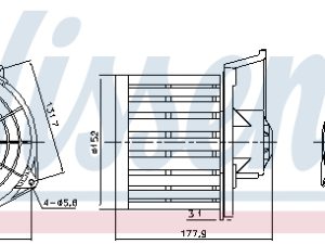 Ventilator habitaclu HONDA CIVIC VIII Hatchback (FN, FK) 1.4 (FK1) benzina 83 cai NISSENS 87549