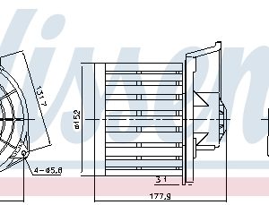 Ventilator habitaclu HONDA CIVIC VIII Hatchback (FN, FK) 1.4 (FK1) benzina 83 cai NISSENS 87549