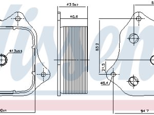 Radiator ulei motor HONDA CIVIC X hatchback (FC_, FK_) 1.6 i-DTEC (FK9) diesel 120 cai NISSENS 91421
