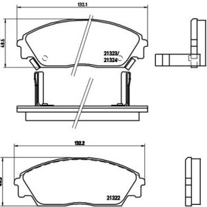Placute frana HONDA CIVIC IV Shuttle (EE, EF) 1.4 i 16V (EE1) benzina 90 cai BREMBO P 28 016