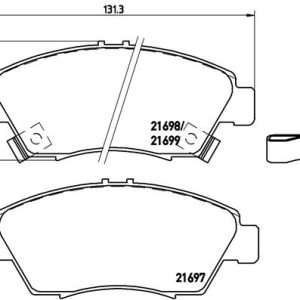 Placute frana HONDA CIVIC VI Hatchback (EJ, EK) 1.4 i (EJ9) benzina 75 cai BREMBO P 28 024