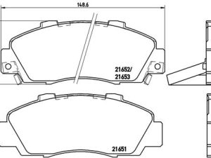 Placute frana HONDA CIVIC VI Fastback (MA, MB) 1.8 16V (MB6) benzina 169 cai BREMBO P 28 026