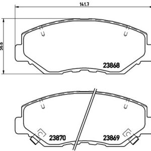 Placute frana HONDA CIVIC X hatchback (FC_, FK_) 1.0 VTEC (FK6) benzina 129 cai BREMBO P 28 035