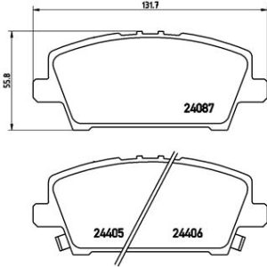 Placute frana HONDA CIVIC VIII Hatchback (FN, FK) 1.4 (FK1) benzina 83 cai BREMBO P 28 037
